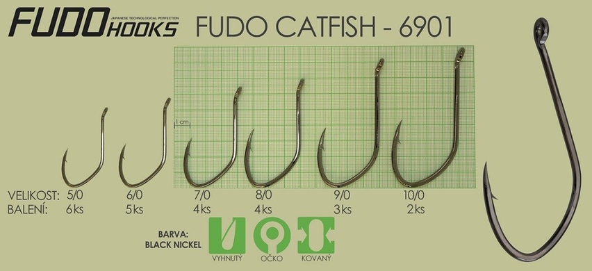 Гачки на Сома Fudo Catfish Black 10/0 (2шт.)