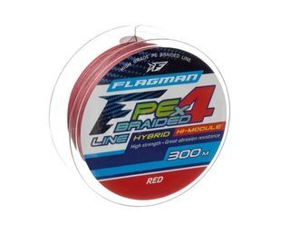 Шнур Flagman PE Hybrid F4 300м Red 0,45 мм