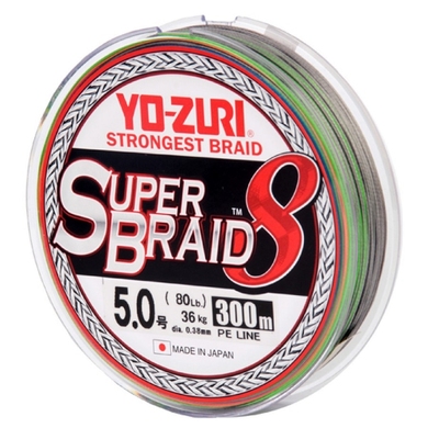 Шнур Yo-Zuri Superbraid 8 300m 0.42mm 40kg Multicolor #6