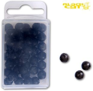 Бусины Black Cat Hard Bead schwarz 50 St&uuml;ck 8mm