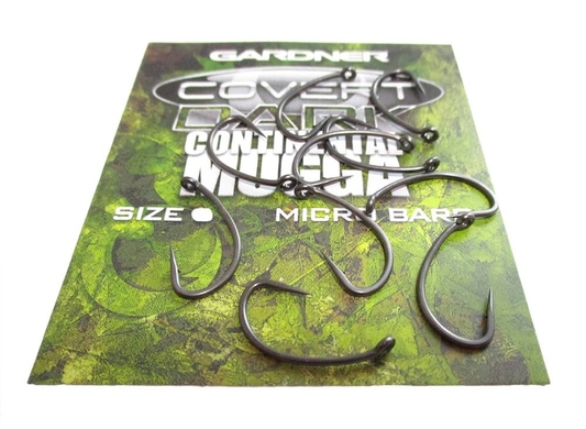 Крючок Gardner Covert Continental-Mugga Hooks Barbed Size 004, 10pcs