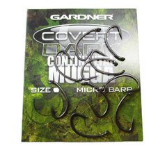 Крючок Gardner Covert Continental-Mugga Hooks Barbed Size 006, 10pcs