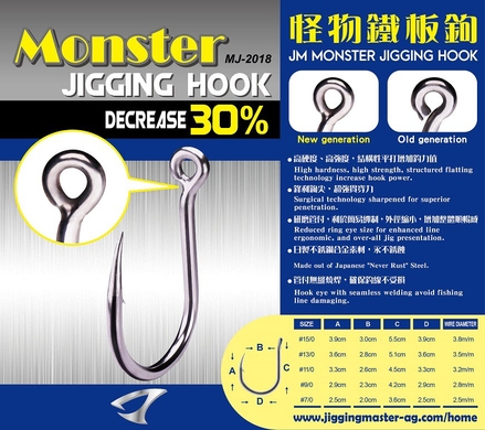 Крючки Jigging Master 2018 Heavy Monster Jigging Hook #13/0
