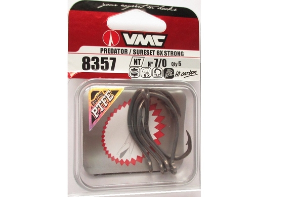 Крючок VMC 8357 6X-Strong Livebait / Catfish Hook NT №9/0 3шт.
