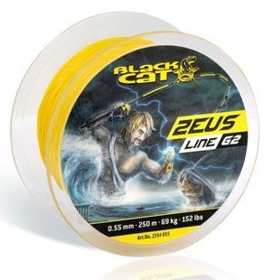 Шнур на Сома Black Cat Zeus Line G2 Yellow 0,55mm, 69Kg, 250m