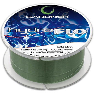 Леска Gardner Hydro FLO 0,30mm, 5,4Kg, 300m, Green, 0,30, 5,4
