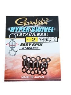 Вертлюг Gamakatsu HYPER SWIVEL #1 133KG 5 шт