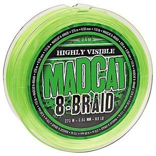 Шнур DAM MADCAT 8-BRAID 270 м 0,50 мм 52,2 кг/115Lb (green)