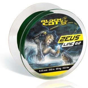 Шнур на Сома Black Cat Zeus Line G2 Green 0,45mm, 46Kg, 250m