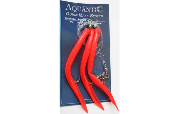 Оснастка для морской рыбалки AQUANTIC 3er Gummi Makk System 10/0 R
