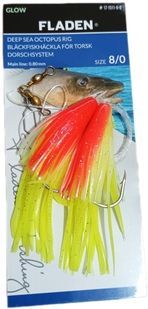 Морская оснастка Fladen Glowing Squids glow orange 8/0