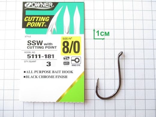 Крючки Owner Cut SSW 5111-181 №8/0