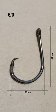 Крючок GAMAKATSU OCTOPUS CIRCLE 4X STRONG HOOKS № 6/0 6шт