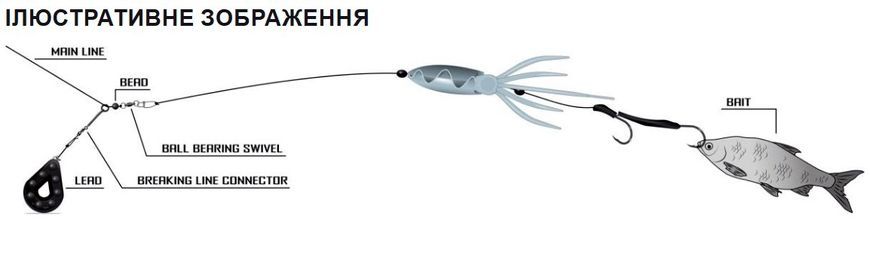 Поплавок Black Cat Calamar U-Float 20g yellow zombie