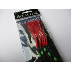 Оснастка для морской рыбалки AQUANTIC Makrele 7 Red Gr. 1/0