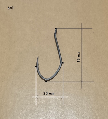 Крючок GAMAKATSU  LS-4644/0 PTFE №6/0, 4шт