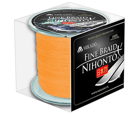 Шнур Mikado Nihonto Fine Braid 300м 0,50mm 41,80Kg orange