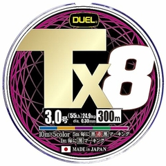 Duel Tx8 5 Color 0,48mm, 52,2kg, 300m, #8.0, 0,48, 52,2