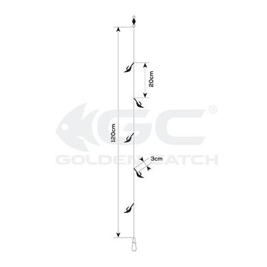 Морське оснащення-самодур GC Aji Sabiki FS105 №6 Natural