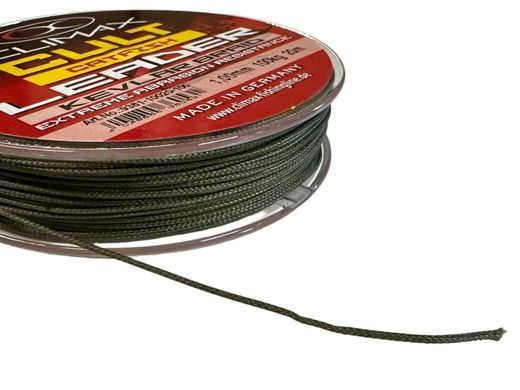 Поводковий матеріал Climax CULT Catfish Kevlar Leader 20 m 1,30 mm, 150 kg olive