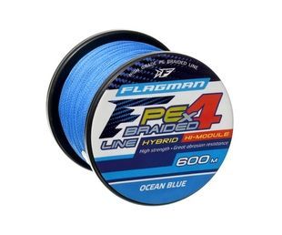 Шнур Flagman PE Hybrid F4 600м Ocean Blue 0,50 мм